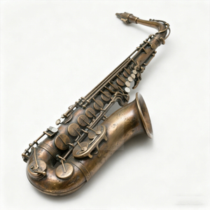 Saxofón Alto Profesional de Bronce, Escultura AAS-A8, Tono Mi bemol, Superficie Chapada en Oro, Importado, Año <span class=keywords><strong>Nuevo</strong></span> Chino - Product Image 2