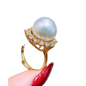 Juego de Accesorios de Plata de Ley S925 para Perlas DIY 9332, Anillo de Oro y Plata y Soporte para Pendientes, Joyería de Diamantes Puros - Product Image 5