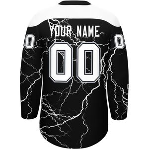 Jersey de Hockey sobre Hielo Personalizado, Manga Larga, Cuello en V, Sublimado, Absorbente de Humedad, Unisex, para Hombres, Mujeres, Jóvenes, Niños, Nombre del Equipo 00 - Product Image 3