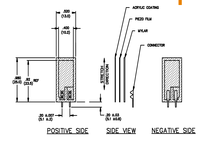 Capteur de vibration à film piézoélectrique LDT0-028K, capteur flexible en polymère piézoélectrique PVDF avec sertissages
