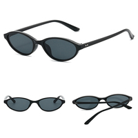 Lunettes de soleil DL, monture en plastique de petite taille, ovale, style œil de chat, tendance