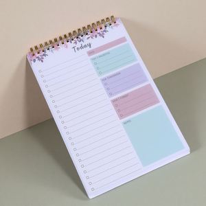 Carnet de planification journalier, hebdomadaire et mensuel personnalisé en tissu doré, format B5, avec couverture en spirale, non daté, idéal comme cadeau, produit imprimé - Product Image 1