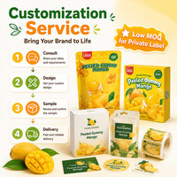 3D Peeled Sweet Mango Flavor Sugar Gummy Candy Box