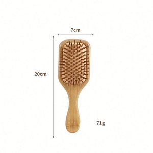 Cepillo de madera para masaje capilar, desenredante sin dolor con cojín de aire, cepillo de cerdas, regalos promocionales - Product Image 2