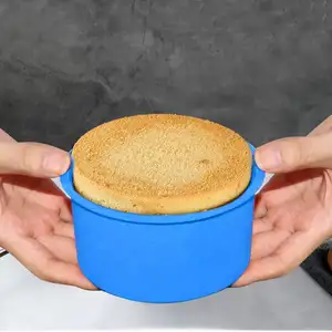 Круглый Moldsp2 pcslicone выпечки mocoaster moldsd с антипригарным покрытием олова торта для выпечки 4''coaster инструменты для торта силикона выпечки хлеба кастрюли