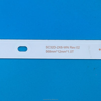 Bande lumineuse LED pour rétroéclairage de téléviseur LCD, compatible avec KKTV KFB32V6D, SC32D-2X6-WN Rev: 02, 568 mm, substrat en aluminium