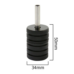 Empuñadura de aluminio con bloqueo para máquina de tatuaje, 30mm 35mm, engrosada, negra, accesorios para cartuchos de máquina rotativa - Product Image 6