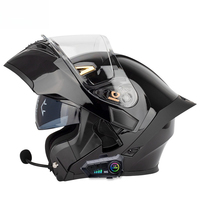 Nouveau casque intégral de moto de haute qualité avec double visière homme/femme et écouteurs Bluetooth haute définition