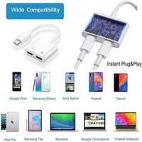 Adaptateur 2-en-1 double Type C vers Type C répartiteur audio de charge Hub USB C pour ordinateur portable et téléphone-Compatible avec pour Samsung et iPhone