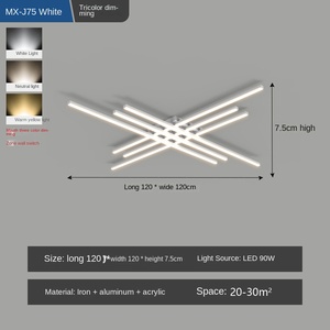 JACKSUN Modern New Design Linear Aluminum LED Ceiling <strong>Light</strong> for Living <strong>Room</strong> Lighting <strong>Bed</strong> <strong>Room</strong> - Product Image 6