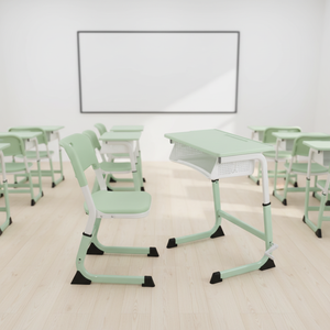 Ensemble bureau et chaise pour enfants, idéal pour l'étude à domicile, table d'école avec chaise intégrée, mobilier scolaire, bureau et chaise pour salle de classe - Product Image 4