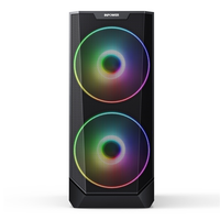 Boîtier de PC de jeu SAMA, dernier modèle, double ventilateur de 20 cm, ATX/MATX, tour moyenne, boîtier d'ordinateur de bureau, tour moyenne
