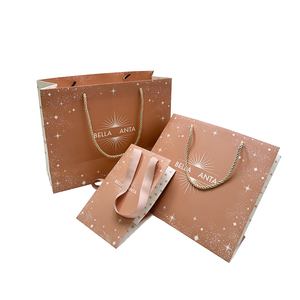 Bán buôn nhãn hiệu riêng túi sang trọng có thể tái chế Xử lý giấy mua sắm Túi trang điểm gói mỹ phẩm Túi Quà Tặng - Product Image 3