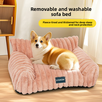 Lit pour animaux de compagnie chaud d'hiver très vendu, moelleux, amovible, lavable, universel pour chat et chien, coussin de canapé pour animaux de compagnie