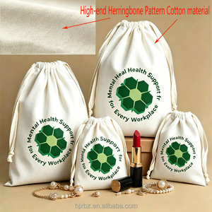 Bolsa de Algodón con Cordón para Joyería y Velas, con Patrón Espigado, Bolsillo para Paquetes, Logotipo Personalizado, Tamaño y Embalaje a Medida - Product Image 1