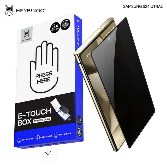 Privacy Screen Protector for Samsung S24 Ultra S23 Mobile Cell Phone Anti-Spy Tempered Glass Screen Film