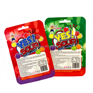 Custom Printed Holographic Die Cut 3.5g/28g Candy Ziplock Bags Resealable Moisture Proof Mylar Stand Up Pouches <strong>with</strong> Hang Hole - Product Image 2