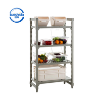 Étagère de cuisine en métal à 4 niveaux, portable, non pliable, résistante à la chaleur, organisateur de rangement pour contenants alimentaires