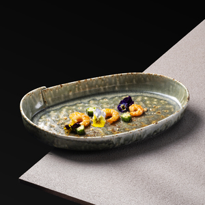 Assiettes Vertes en Céramique Épaisse Émaillée au Four YAYU, Résistantes à la Chaleur, Vaisselle Durable pour Restaurant, Fabricant Personnalisé - Product Image 1