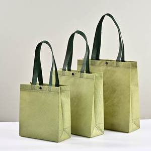 Bolsas de Compra Ecológicas de Tela No Tejida, 7 Colores (Rosa/Azul/Gris/Rosa/Amarillo/Marrón), Logotipo Personalizado - Gruesas y Reutilizables - Product Image 2