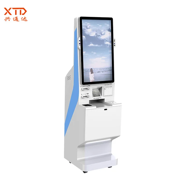 New Design XTD Brand Telemedicine Health Check 15 Inch Hospital Self-service A4 Scanner Medical Screening Kiosk Quad-Core 1.6GHz