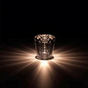 Lampe de chevet moderne rechargeable en cristal K9 avec LED et batterie à intensité variable - Product Image 4