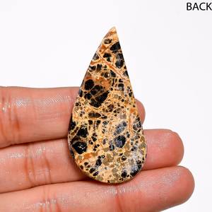 สไปเดอร์เว็บธรรมชาติแจสเปอร์ Cabochon 44ct ตัดแฟนซีขัดเงาจี้หินหลวม49x24x6มม. สำหรับการออกแบบเครื่องประดับที่สร้างสรรค์ - Product Image 3