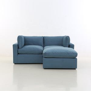 Personnalisation liquide répulsif résistant aux taches anti-déversement blanc tissu adapté aux animaux de compagnie en forme de L <span class=keywords><strong>2</strong></span> places canapé canapé modulaire sectionnel - Product Image 1