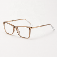 Montures de lunettes classiques rectangulaires en acétate pour hommes avec charnière à ressort et motif imprimé