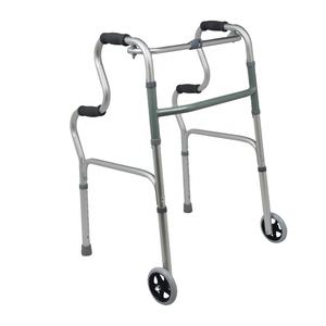 למבוגרים הליכון מתקפל מתכוונן 4-רגל אלומיניום מסגרת הליכונים עם שני גלגלים הקדמיים הליכה סיוע - Product Image 1