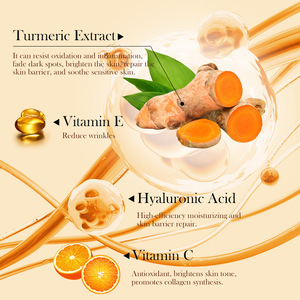 Lotion Corporelle Végane au Curcuma - Hydratante & Parfumée, Éclaircit le Teint, Répare Après-<span class=keywords><strong>Soleil</strong></span> & Raffermit, Flacon Pompe 300ml - Product Image 3