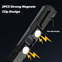180 °   Drehbarer Lampenkörper USB-C 800mAh Taschenlampe Tragbare Wiederaufladbare LED EDC Taschenlampe für Notfälle 5 Modi Mini LED Arbeitsleuchte
