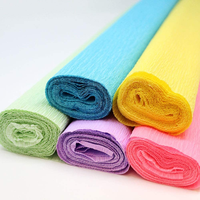 180g papier crépon lourd papier froissé fait à la main artisanat décoration papier fleur personnalisé coloré