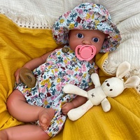 Poupée bébé en silicone peinte à la main de 20 pouces, unisexe, imperméable, avec des yeux scintillants, des caractéristiques faciales douces, flexibles et réalistes, pour cadeau