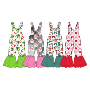 Combinaisons personnalisées pour bébés filles, imprimé Noël Père Noël, manches longues, en Spandex/Coton Biologique, douces, vêtements de boutique tendance - Product Image 2