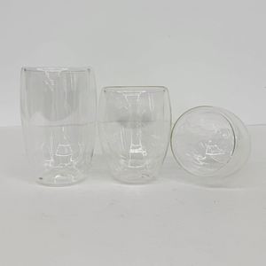 Vasos de Vidrio Transparente Redondos de Doble Pared Preperforados de 8oz, 12oz y 15oz, Tipo Globo de Nieve, para Cappuccino y Latte - Product Image 2