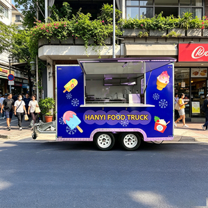 Remolque de Comida Rectangular Móvil con Interior Personalizado para Vendedores Ambulantes que Venden Hamburguesas, <span class=keywords><strong>Tacos</strong></span> y Perritos Calientes en Eventos - Product Image 1
