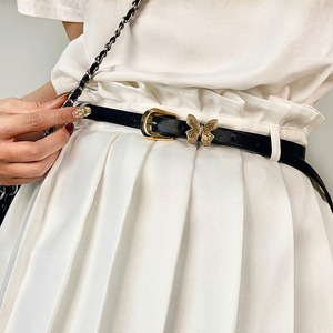 Ceinture en cuir PU Zenos pour femme avec boucle à ardillon en alliage, largeur 1,4 cm, pour jeans, robes, jupes et accessoires - Product Image 6