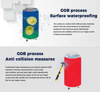 Réfrigérateur boîtes de conserve affichage LED 50L espace plus frais WiFi USB LAN 4G 5g APP contrôle programmable bière boisson publicité commerciale