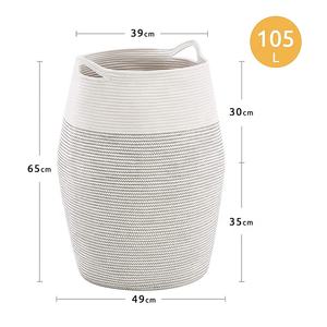 2025 paniers de rangement de jouets en corde de coton ronds faits à la main pour couvertures jouets - Product Image 6