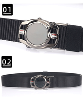 Nouvelle montre automatique pour hommes, style 1.5 pouces, ceinture tactique en nylon extensible pour la sécurité au travail, ceinture en nylon confortable