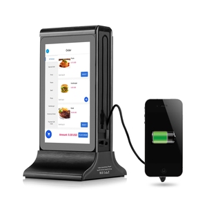 New arrivals Tabletop quảng cáo kỹ thuật số hiển thị menu ngân hàng điện đứng máy nghe nhạc Trạm Sạc nhà hàng điện thoại di động sạc - Product Image 1