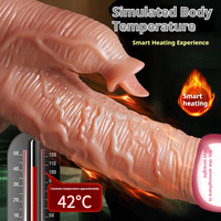 Erwachsenen-Sexspielzeug Realistischer Dildo 7 Frequenzen Schwingende Vibration Heizung Teleskopisch Fernbedienung Täglich Wasserdicht Weiblich