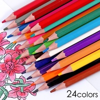Foska Ensemble de Crayons de Couleur Gommes Durables, Vibrants et Ultra-Lisses de 7,0 Pouces, 12 ou 24 Couleurs, pour Étudiants, pour le Dessin et l'Esquisse