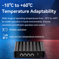 Mini PC sans ventilateur N100 pour entreprise, domicile, pare-feu, serveur réseau, 4 LAN, 2.5G, Intel I225V Ethernet Nic, passerelle Pfsense, routeur