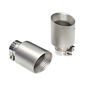 Terminale di Scarico Universale per Auto in Acciaio Inox Opaco 60mm 63mm Ugello Silenziatore per VW GTI MK7 Golf 7 1 Pezzo Tubi di Scarico Opachi - Product Image 1