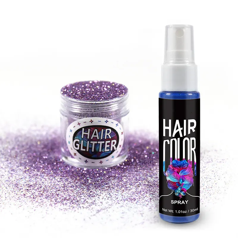 Wild Temporary washable hair dye Hairstyle hair color spray with glitter powder