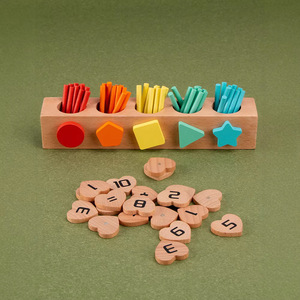 Scatola in Legno Montessori con Perni, Tavola di Attività per l'Ordinamento, Blocchi per l'Abbinamento di Colori e <span class=keywords><strong>Forme</strong></span>, Giocattolo Educativo Precoce per l'Apprendimento della Matematica per Bambini - Product Image 4