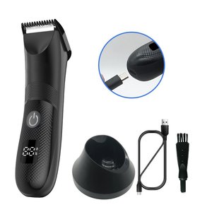 Recortadora eléctrica de meridianos para hombre, <span class=keywords><strong>afeitadora</strong></span> impermeable para la ingle, cortador de cerámica, cortapelos púbico indoloro para el cuerpo, USB para Hotel - Product Image 1