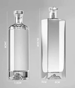 Bouteille de vodka, de whisky ou de liqueur en <span class=keywords><strong>verre</strong></span> personnalisée de 500 ml, bouteille de jus de 50 cl - Product Image 3